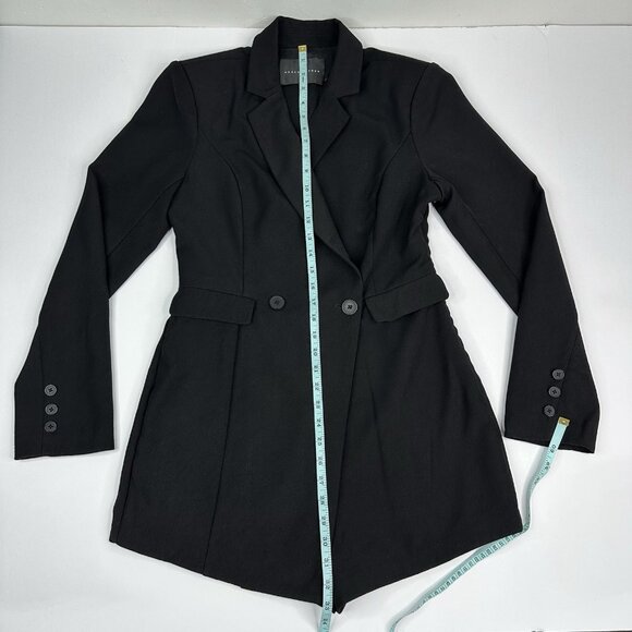 Endless Rose Women's Black Double Breasted Long Sleeve Blazer Romper Medium - Picture 10 of 16